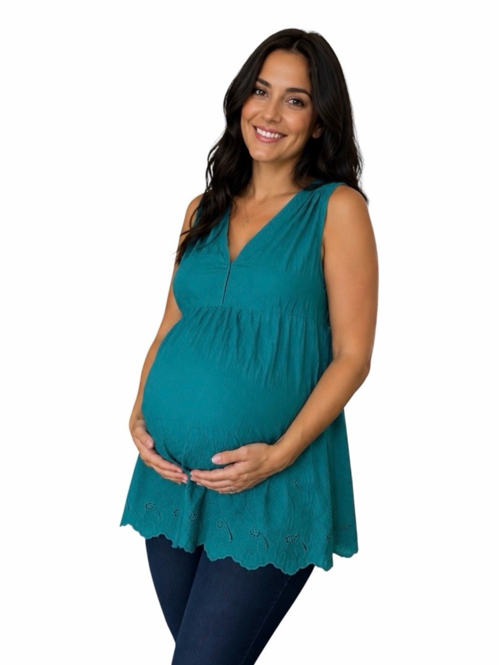 Isabel by Ingrid & Isabel Teal Maternity Top XL NWT